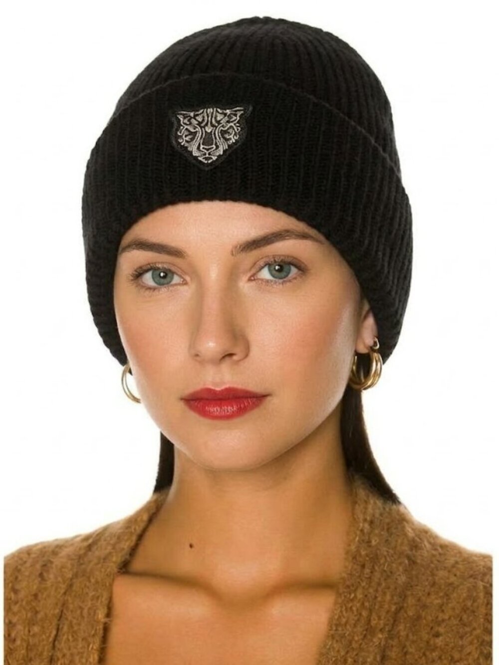 Lita By Ciara 100% Cashmere Beanie Black